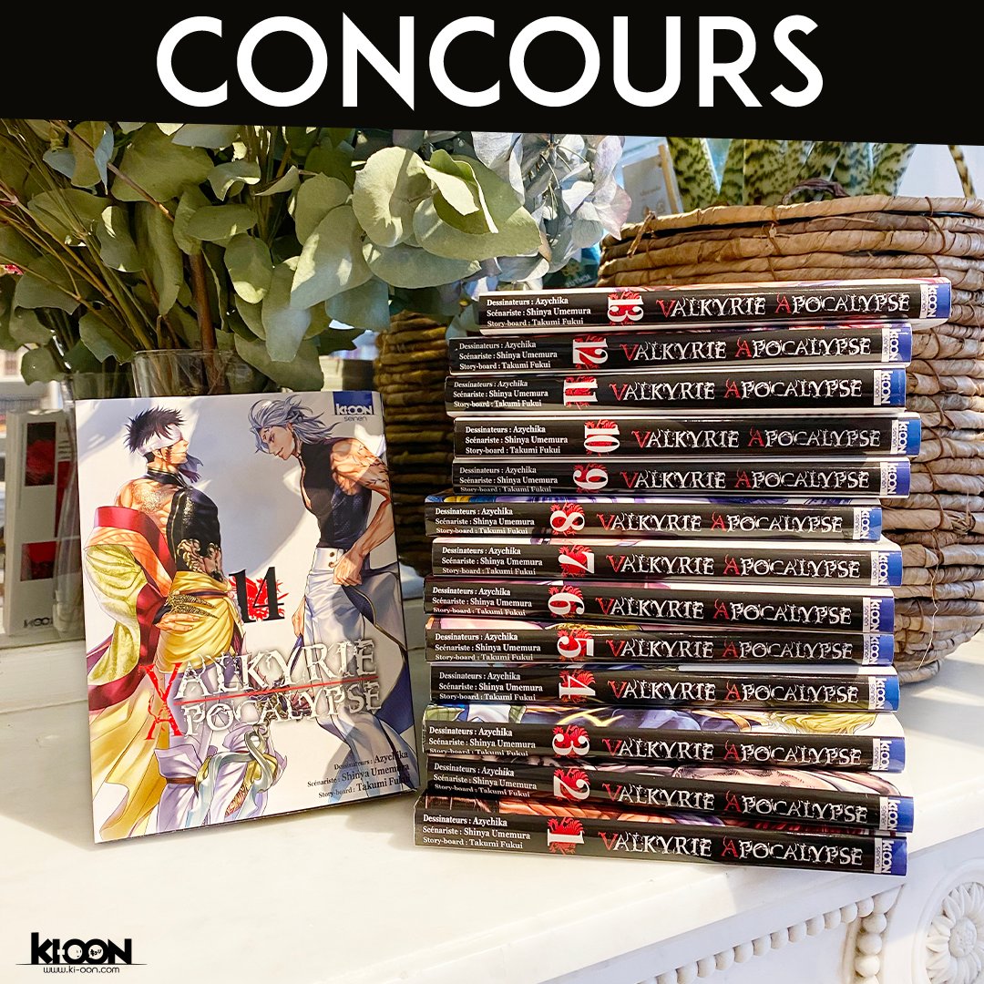 [ CONCOURS ] À l'occasion de la sortie de la S2 de "Valkyrie Apocalypse" sur Netflix, on met en jeu 4 tomes au choix de la série !
Pour participer :
RT + Follow @ki_oon_editions
Dites-nous en commentaire quels tomes vous souhaiteriez recevoir !

TAS le 2 février.
2 gagnants.