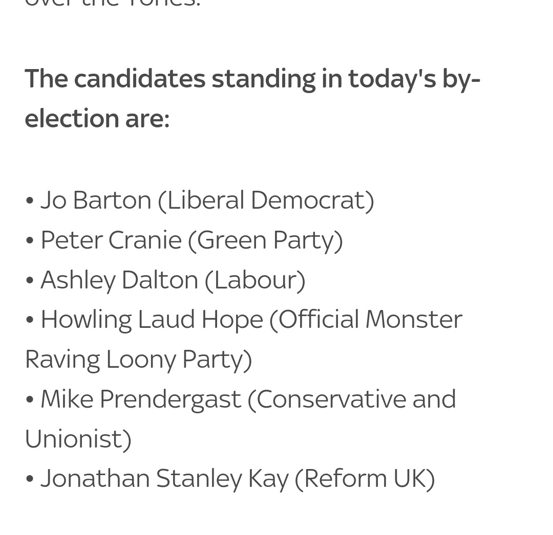 At this point I hope the good people of west lancs vote for the Monster Raving Loony Party, it seems the only credible option at the moment #WestLancashire #byelection