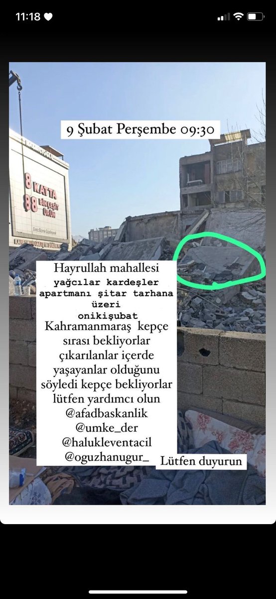 zogeliko's tweet photo. YAŞAYAN VAR BİLGİSİ GELİYOR ‼️‼️‼️‼️
Hayrullah Mahallesi Yağcılar Kardeşler Apartmanı Şitar Tarhana Üstü
İçeriden çıkarılanlar YAŞAYANLAR olduğunu söylemiş ‼️‼️
LÜTFEN YAYALIM https://t.co/EDVfyGxxyh