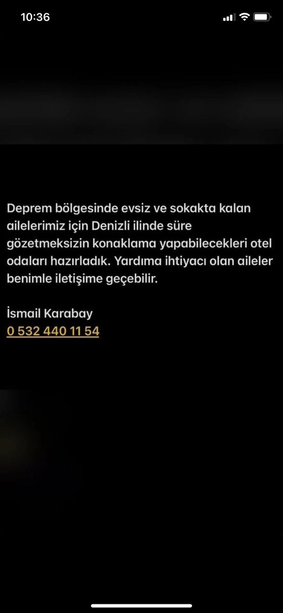 deprem bölgesinde evsiz ve sokakta kalan aileler için denizlide süre gözetmeksizin konaklama yapabilecekler otel odaları hazırlandı. 
iletişim: 0532 440 11 54
