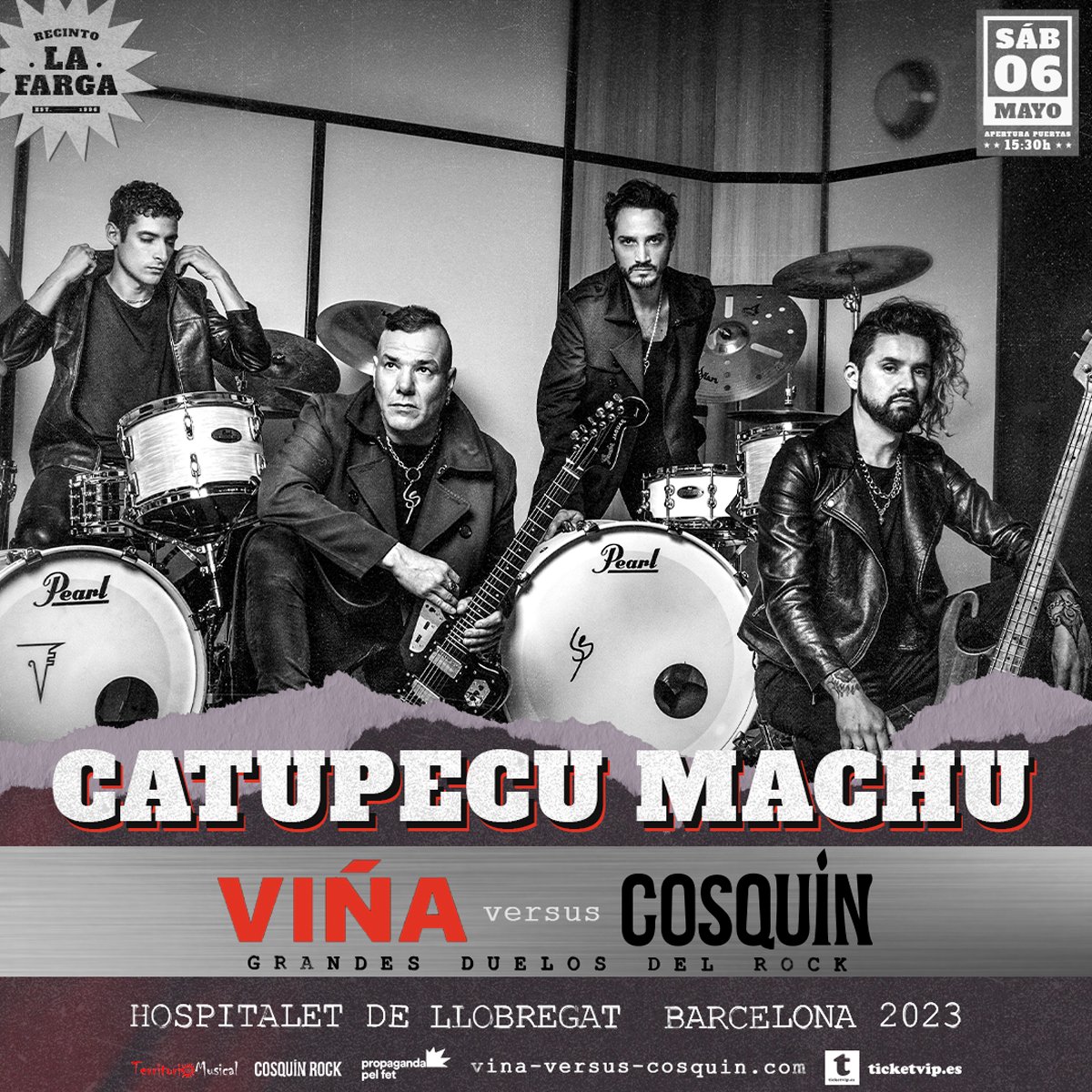 TerritorioMusi's tweet photo. ⚡💪 ¡@Xsiemprecatupe en el Duelo de Festivales de Rock_ @vinavscosquin de Barcelona!
🇦🇷 🎸 🇪🇸
Junto a #Skap, #SOZIEDADALKOHOLIKA, #LasPelotas y #Tribade, ¿TE LO VAS A PERDER?
🔴 6 de mayo/Recinto La Farga de Hospitalet de Llobregat
🔺https://t.co/PdLuUvbDdQ https://t.co/YSEhsMxAz2