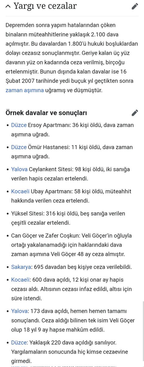 emrdurmz's tweet photo. @ProfDemirtas Özgür hocam Vikipediadaki 17 ağustos 1999 depreminin dava bilgileri...
Bir tekrarı yaşanmayacağının güvenini bize kim verecek? Lütfen bu yaşananlar yanlarına kalmasın lütfen! https://t.co/i6RdkkzKAS