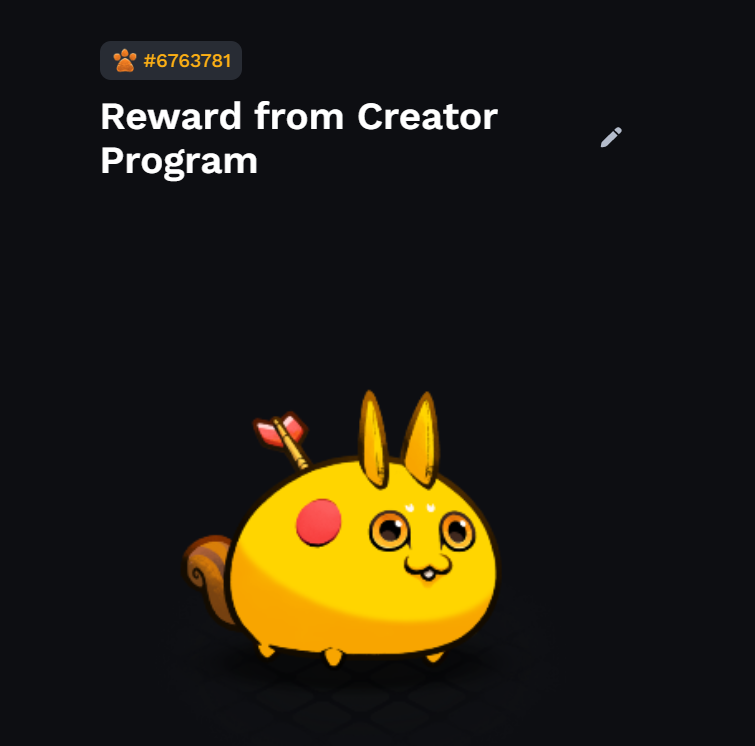 CubicOrange8's tweet photo. Got this in my inventory today!

THANK YOU @Hantao!

Onward!
@AxieInfinity's Creator Economy

#AxieCreator 
#BudgetAxie https://t.co/iCXkXsxi4H
