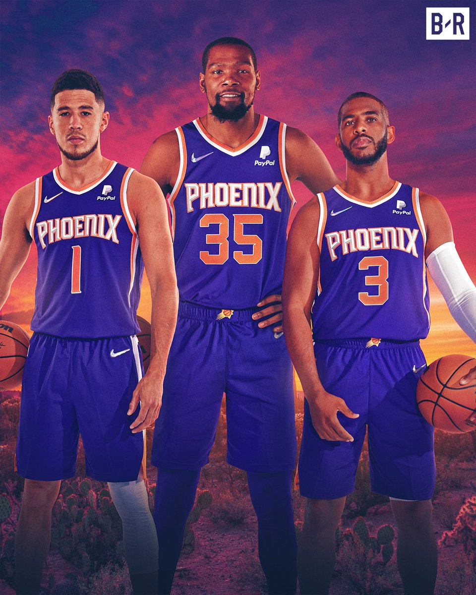 TheePNK's tweet photo. Kevin Durant to the Phoenix Sun's... They now have Book, CP3 and KD.
Championship Gone!🏀🏆🏀⛹️
Tell me I'm wrong... I dare you! https://t.co/k3OtYDWGn4