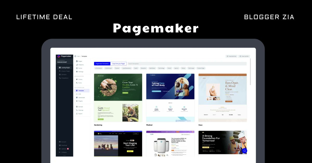 ziafanz's tweet image. Pagemaker — Launch high-converting webpages and marketing campaigns with built-in analytics and conversion tracking. 👉 bloggerzia.com/pagemaker-life…

#BloggerZia #LifetimeDeal #Pagemaker #LnadingPageBuilder #LnadingPageMaker
