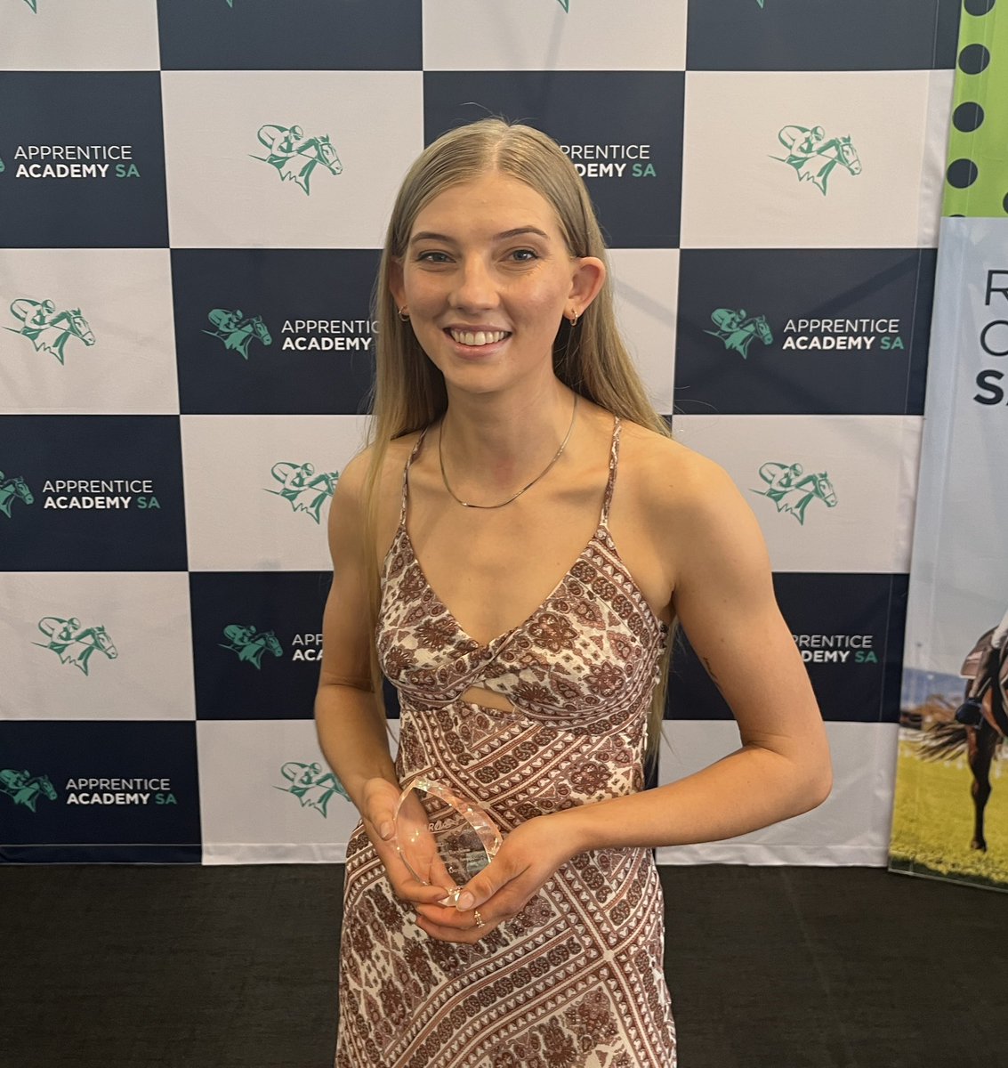 RacingSA's tweet photo. Congratulations to Jade Doyle, winner of the @s_saroa SA Racehorse Owners Association Award 🏆 https://t.co/KzDfeWFX2g