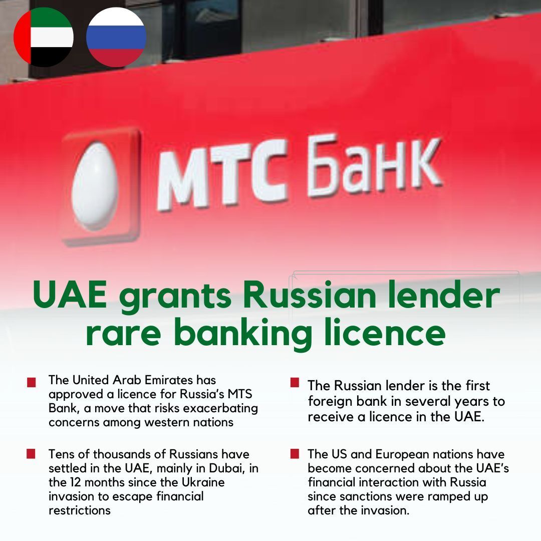 Mynameisbakir's tweet photo. Exciting news for the Russian community in the UAE as MTS Bank has been approved for a banking license! This will ease access to bank accounts and bring a new channel of money flow into the UAE. @UAEmediaoffice
#UAE #Russia #MTSBank #OPEC https://t.co/0K0BRteYM6