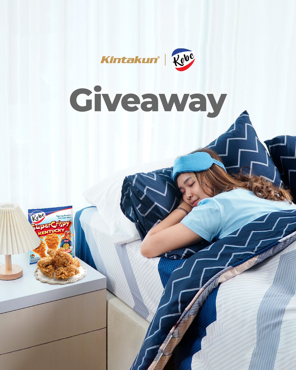 dapurkobe's tweet image. It’s Giveaway Time!! 🎉

Ini nih yang ditunggu perpaduan ahli bikin enak tidur dan ahlinya tepung bumbu bersatu. @kintakun_id X Dapur Kobe punya hadiah menarik buat kalian yang mau ikut tebak-tebakan receh. Caranya gampang banget ko yuk baca dan ikuti rulesnya! cek thread ya!!