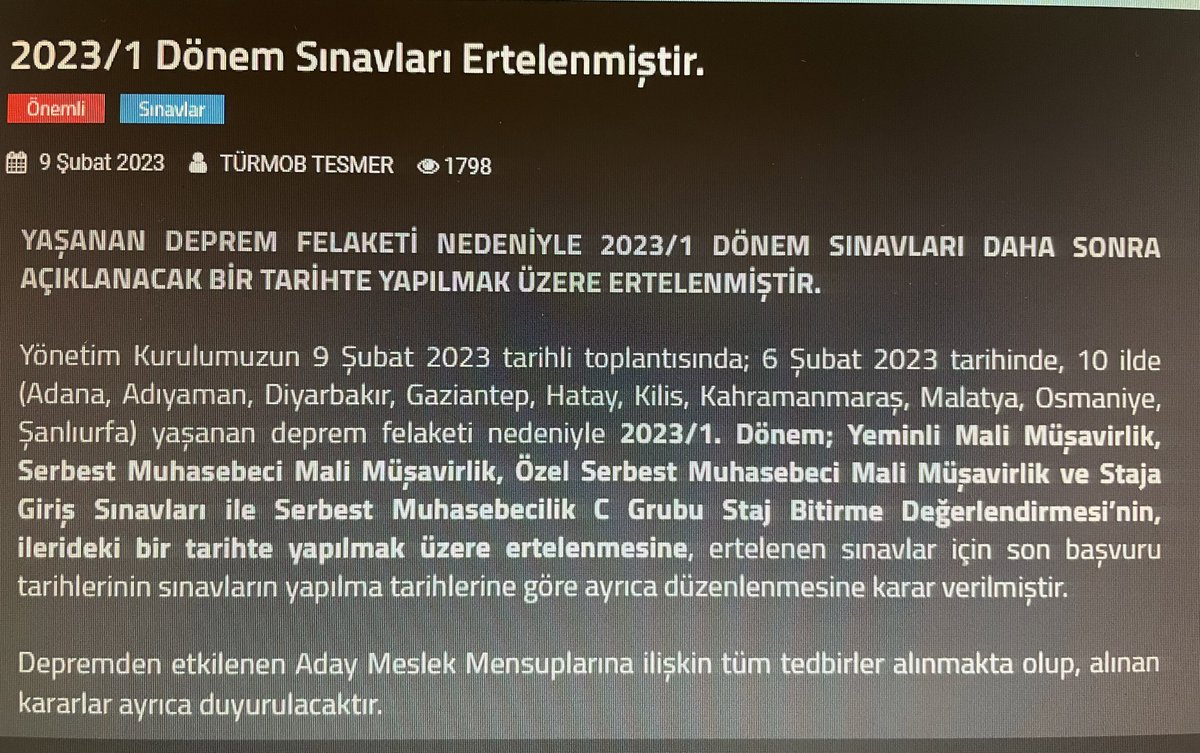 SmmmAsLyldz's tweet photo. #tesmer #turmob #Sinav #Sgs #Ymm #Bitirme #Erteleme https://t.co/S0knkXLUt3