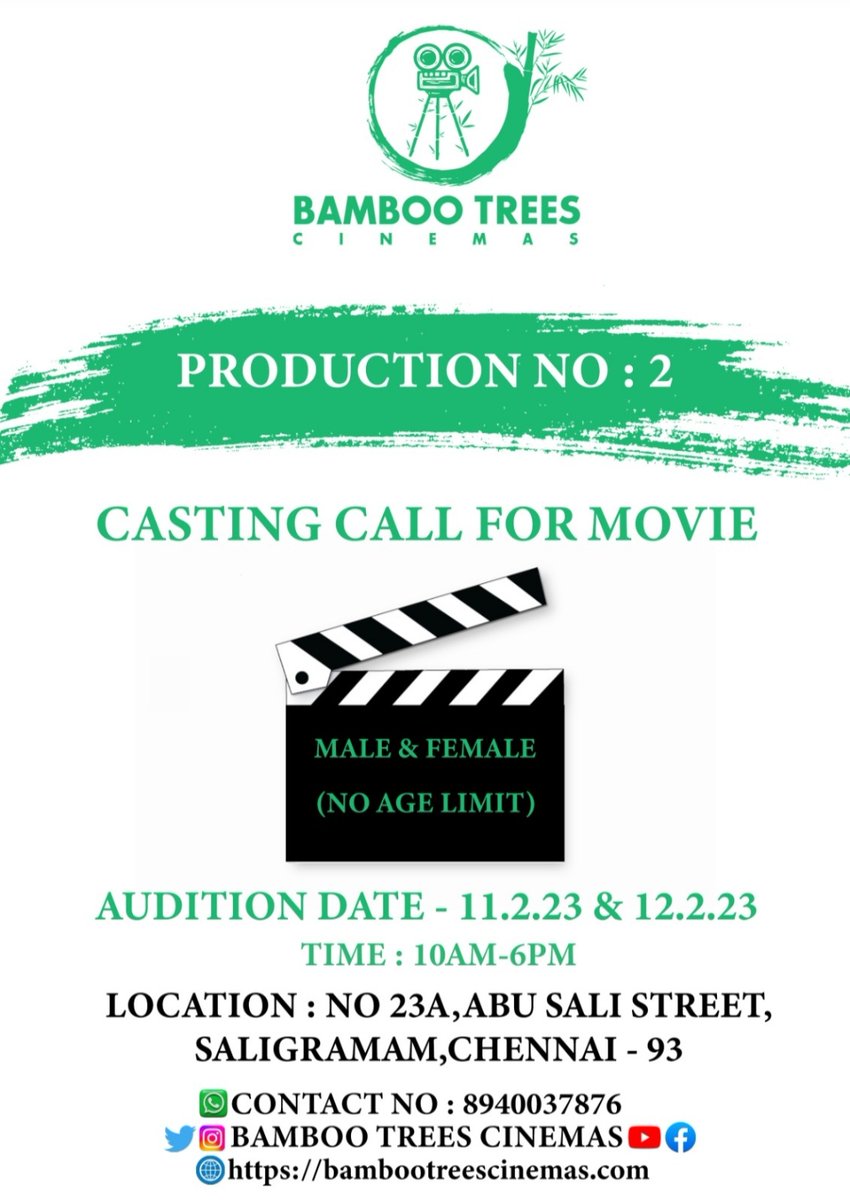 Audition. MALE &amp; FEMALE  (NO AGE LIMIT)