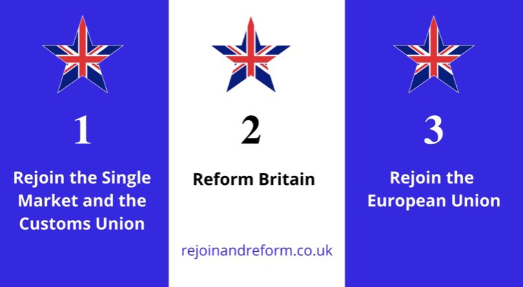 sonofr's tweet image. Brexit can, and will be reversed. And it can be done as soon as we want it to happen. The best way? Three stages.
rejoinandreform.co.uk
