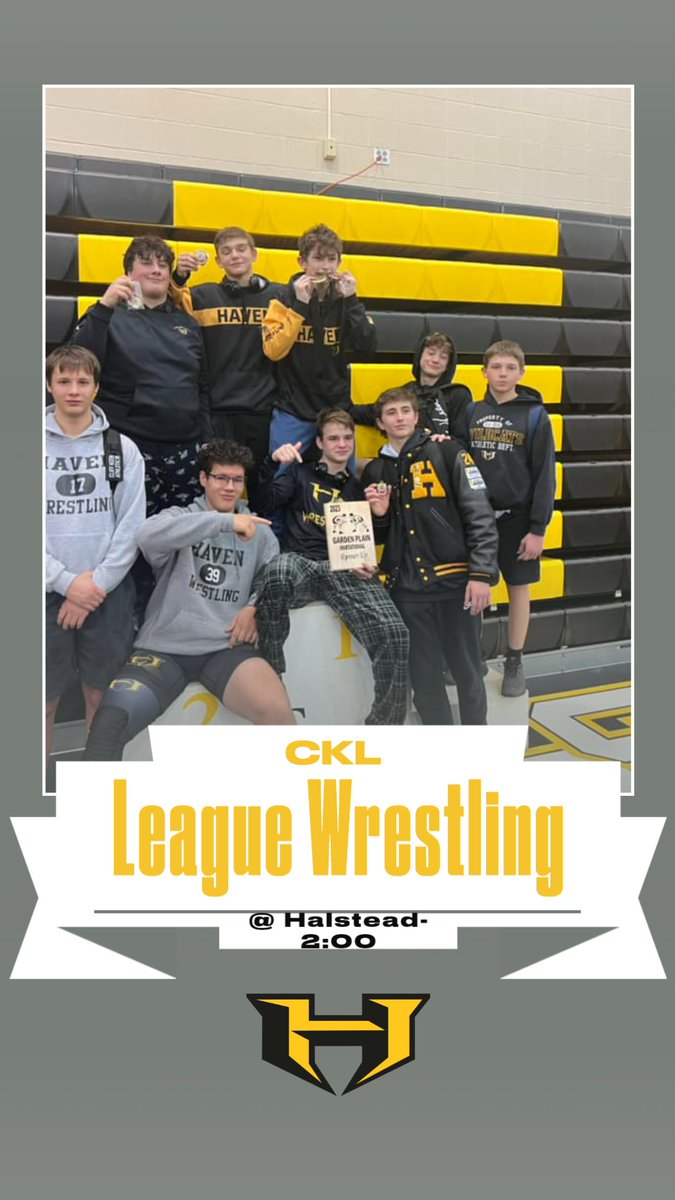 CKL League Wrestling is today! 'Cats will be on the mats in Halstead @ 2:00 competing for a league championship!