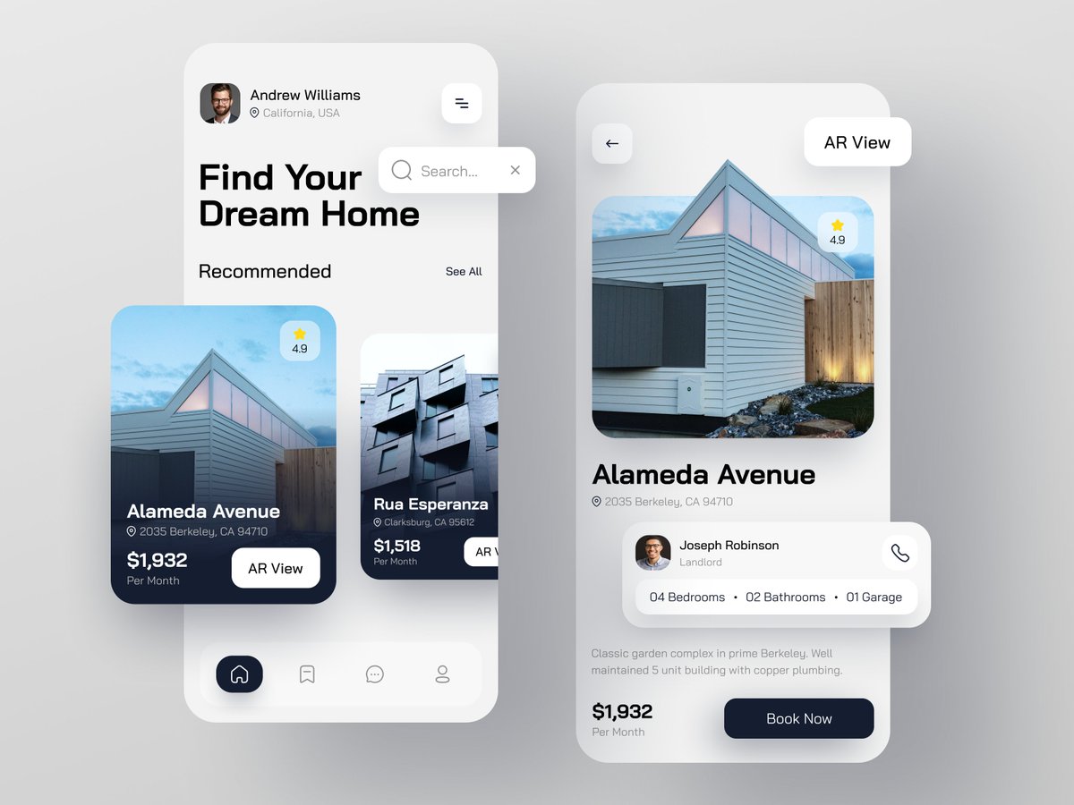 Here's our new concept for House Accommodation Rental #AppUI

dribbble.com/shots/20605537…

What do you think?

#rentalapp #homerental #homebuying #homesales #homebuyers #realestate #realestateagency #appdesign #mobileapp #appui #mobileui #uiux #uidesign #designer #graphicsdesign #ar