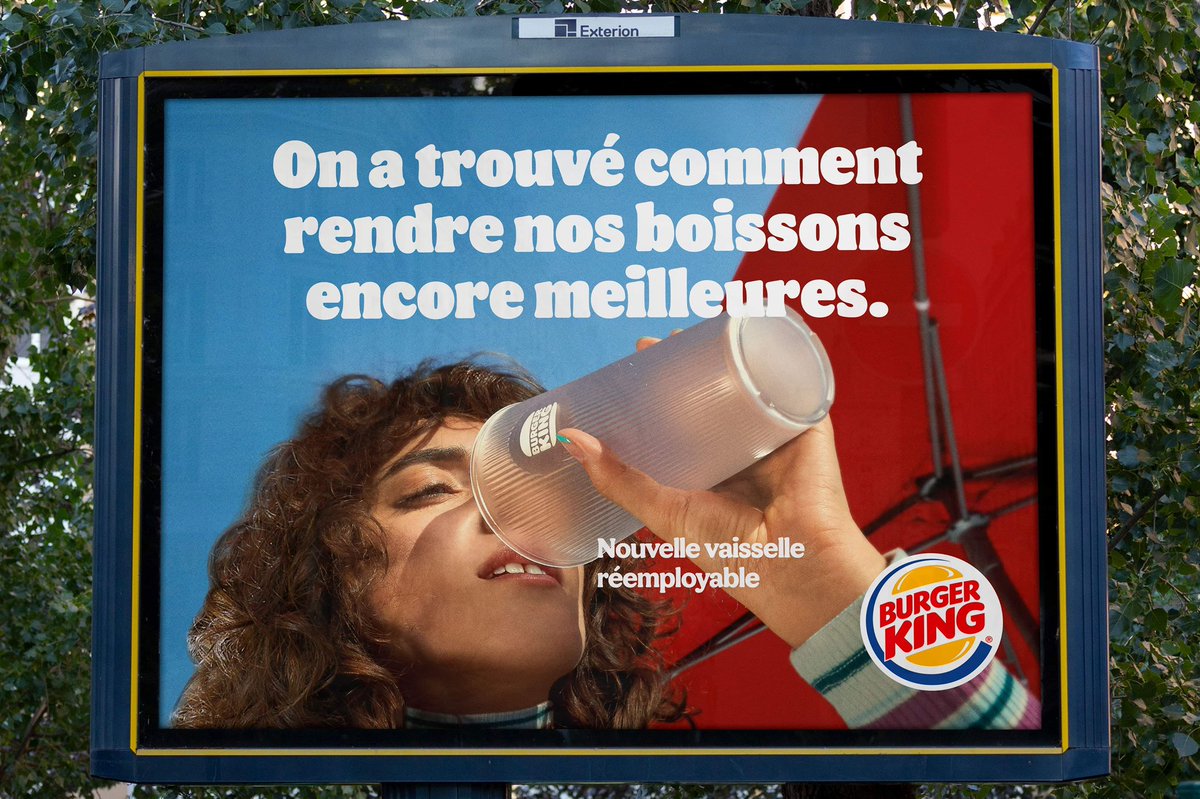 unpotedanslacom's tweet photo. 🍔 @BurgerKingFR #présente sa nouvelle vaisselle réemployable. Non seulement c’est une bonne nouvelle pour la réduction des déchets mais surtout pour ses clients.

À découvrir dans une campagne social media puis d’affichage depuis le 8 février. https://t.co/wYs45UQB8z