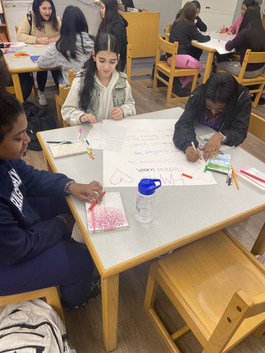 HMMS_Counseling's tweet photo. The Leading Ladies of @HenryMossMiddle are preparing for kindness week next week! Spreading kindness and lifting each other up! https://t.co/BCVFfla1nJ