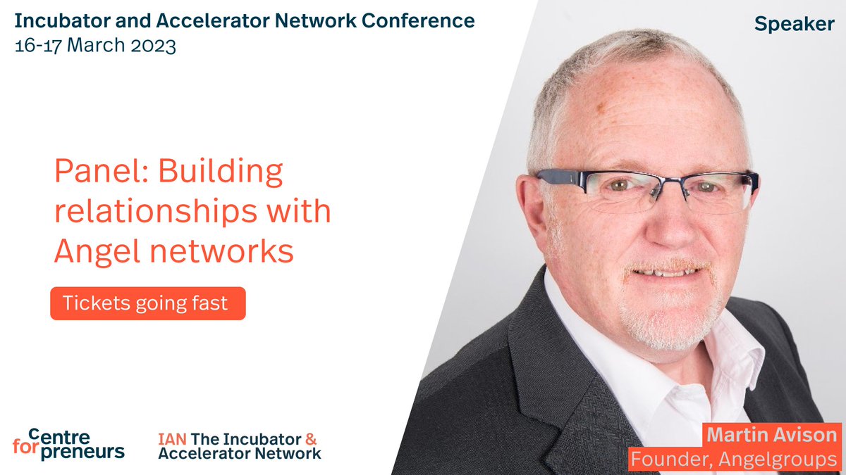 The Incubator & Accelerator Network (@cfe_ian) on Twitter photo 📣 What do investors and angel networks look for in long-term partnerships with #incubators and #accelerators?
At our upcoming #IAN conference, Martin Avison, Founder of <a href="/AngelGroupsT/">angelgroups</a>, will be sharing the best approaches for programmes.
📅 16-17 Mar
🎟️ ti.to/centre-for-ent… 📣 What do investors and angel networks look for in long-term partnerships with #incubators and #accelerators?
At our upcoming #IAN conference, Martin Avison, Founder of <a href="/AngelGroupsT/">angelgroups</a>, will be sharing the best approaches for programmes.
📅 16-17 Mar
🎟️ ti.to/centre-for-ent…
