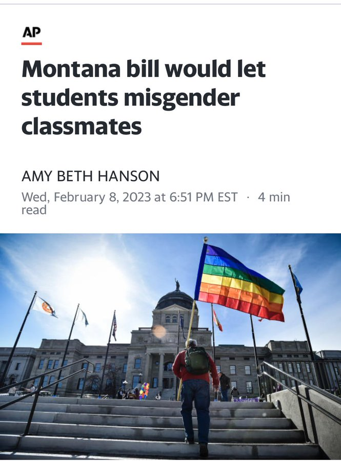 Alternative headline: Montana bill would not force students to lie about reality