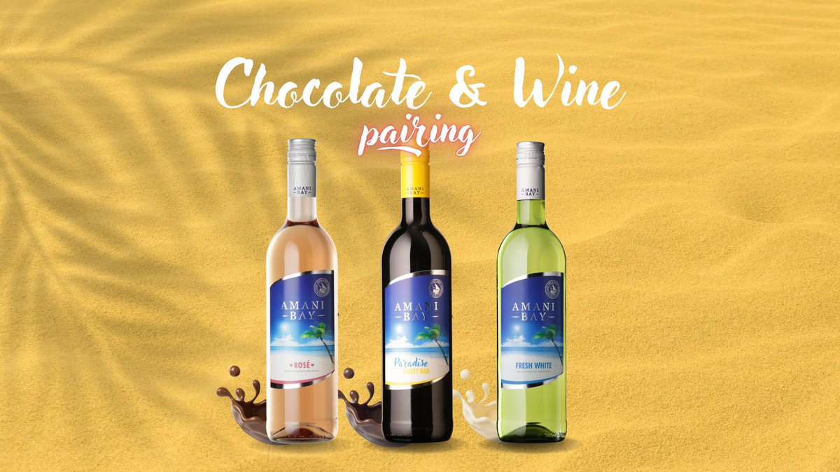 amani_bay's tweet photo. Here’s a few of our favourite wine and chocolate pairings to make your Valentine’s Day even sweeter!🥰
#AmaniBay #AmaniBayWines #valentinesdayloading #monthoflove #chocolateday #wineandchocolatepairing #PamojaAmani #valentinesday #galentinesday https://t.co/7OQJKOOfoP