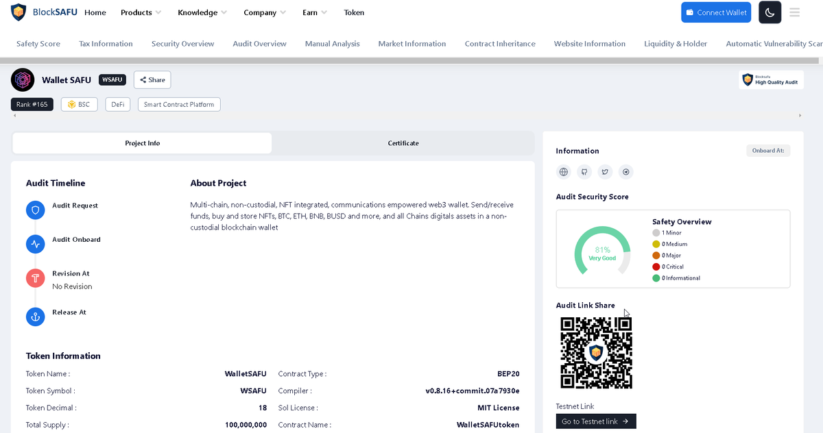 ✅Audit approved, through the Block SAFU - access through the following link...

🎯Audit: blocksafu.com/project-detail…

#audit #blocksafu #kyc #CMC #CoinGecko #walletsafu
<a href="/BlockSafu/">BlockSAFU</a>
