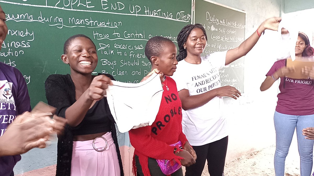 SafeHomeCMR's tweet photo. Traumatic experiences due to mismanaged menstrual hygiene ends with us. Thank you @mispa_sirri for the facilitation https://t.co/XQ8fLKFlHd