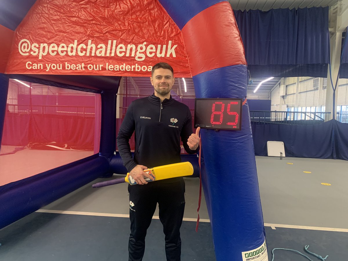 JduffyJoe's tweet photo. Great morning with @HullActiveSch @TomHudsonYCB @rickrobbo91 @AliceJohnsonYCB delivering #SpeedChallengeUk we have a new
“Power Shot” record holder @DomRhodesYCB with 85mph 🏏🏏👏👏👏👏👏👏👏👏👏👏👏👏 https://t.co/Uv9pdtPqL5