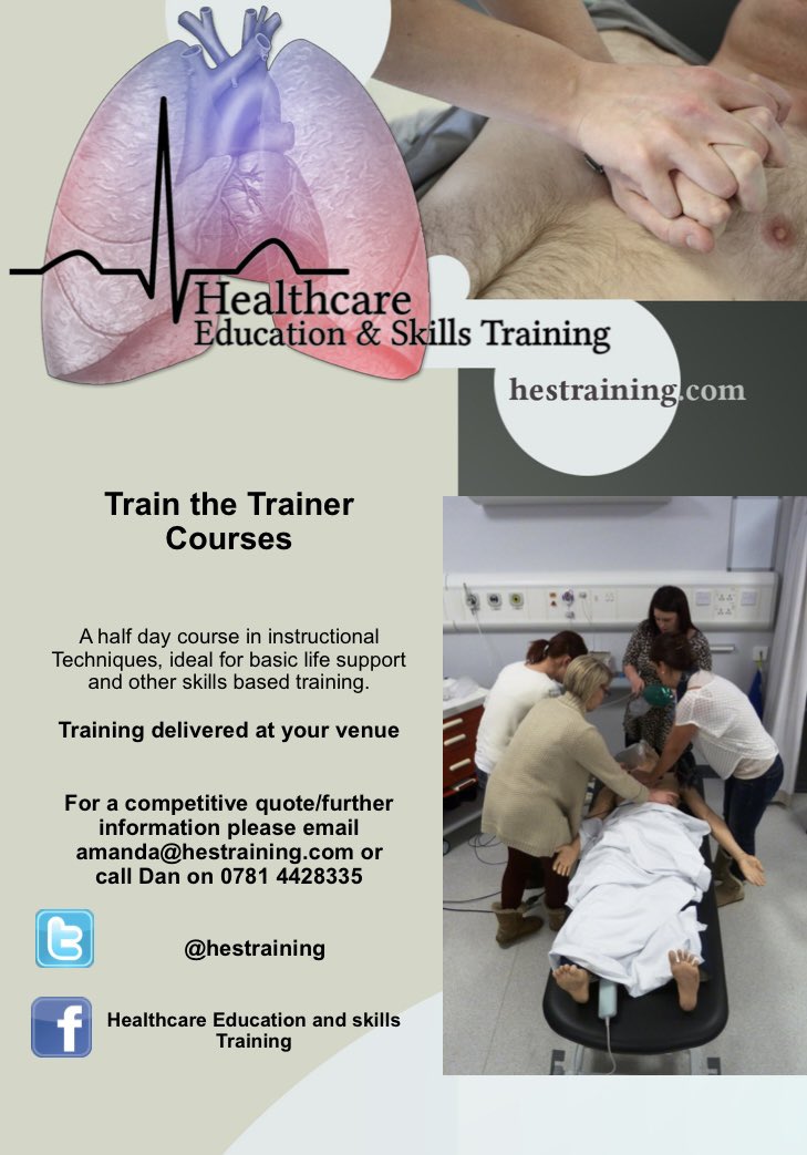 hestraining's tweet image. Back by popular demand - our Train the trainer courses - please get in touch for more info