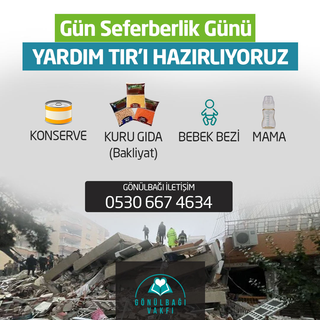 #Deprem Yardım Tır'ımız Cuma günü (10 Şubat) yola çıkacaktır. Desteklerinizi bekliyoruz.