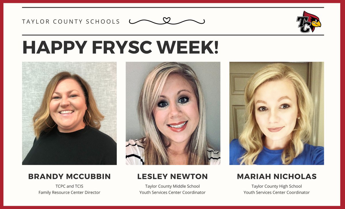 TC_Schools_KY's tweet photo. 𝐇𝐀𝐏𝐏𝐘 𝐅𝐑𝐘𝐒𝐂 𝐖𝐄𝐄𝐊! 🤍🖤
❤️
We are so thankful for these wonderful ladies!
#tcpride #tccares #FRYSC https://t.co/SD4oft08LK
