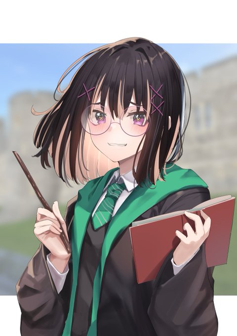 これはスリザリンのとある生徒に対して夢女で、ようやく願いが叶うとおもってうきうきで思わず書いてしまった自画像です#絵びすぐる#あびすぐる 