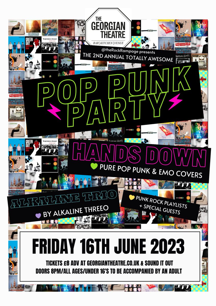 georgian_stcktn's tweet photo. *** GIG ANNOUNCEMENT ***

@therockrampage Presents... The Pop Punk Party with Hands Down + Alkaline Threeo 🤘

There are more live guests to be announced, plus a playlist before, between and after the bands curated by Sumo’s DJ Kev Ellison.

🎟£8 ADV (+bf) https://t.co/2V68chkMgh https://t.co/boSFBCWAYv