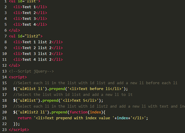 lookkleweb's tweet photo. prepend method in jQuery https://t.co/bf20zKjhPx
#prepend #jquery #javascript #JavaScriptLovers https://t.co/HwXcLL1rsn
