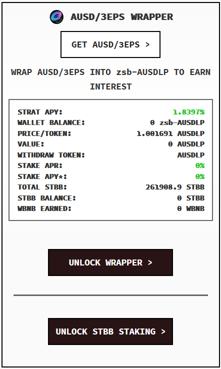 Due to <a href="/AlpacaFinance/">Alpaca Finance 🦙δ0</a> discontinuing incentives for $AUSDLP, the Stabilize for #BSC AUSD strategy will be disincentivized and inactivated in at least 24 hours.