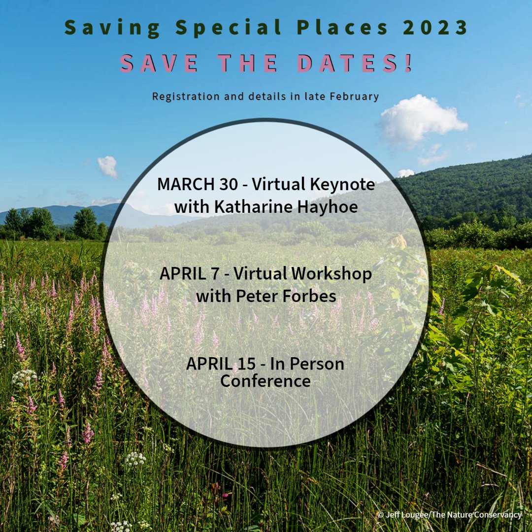 Save the dates! This year's Saving Special Places Conference is offering TWO conference options: virtual sessions-only or in-person and virtual. Keep an eye out in in the next few weeks for more information and registration. savingspecialplaces.org