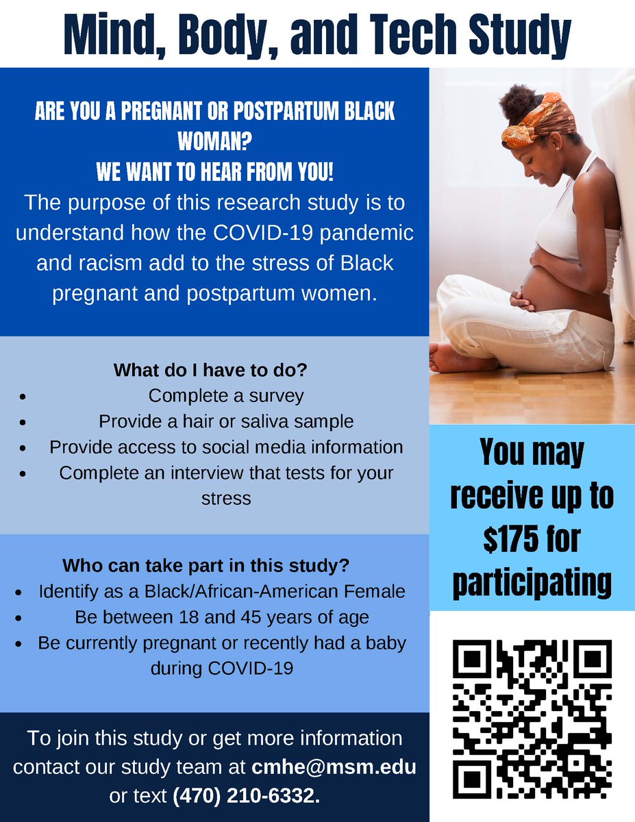 Mind, Body &amp; Tech study to understand the impact of the COVID-19 pandemic on Black maternal mental health