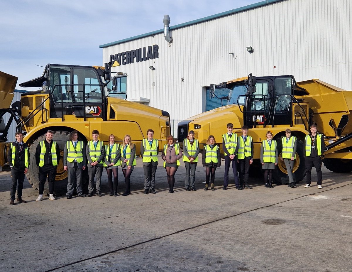 UTCSouthDurham's tweet photo. Yesterday a mixture of GCSE and A Level students visited the @CaterpillarInc factory in Peterlee for a tour and to learn about their apprenticeship opportunities. 

Thank you for an excellent visit, the students had a great time!

#ThinkUTC #NAW23 #SkillsForLife @UTColleges https://t.co/5jF2YAsV9P