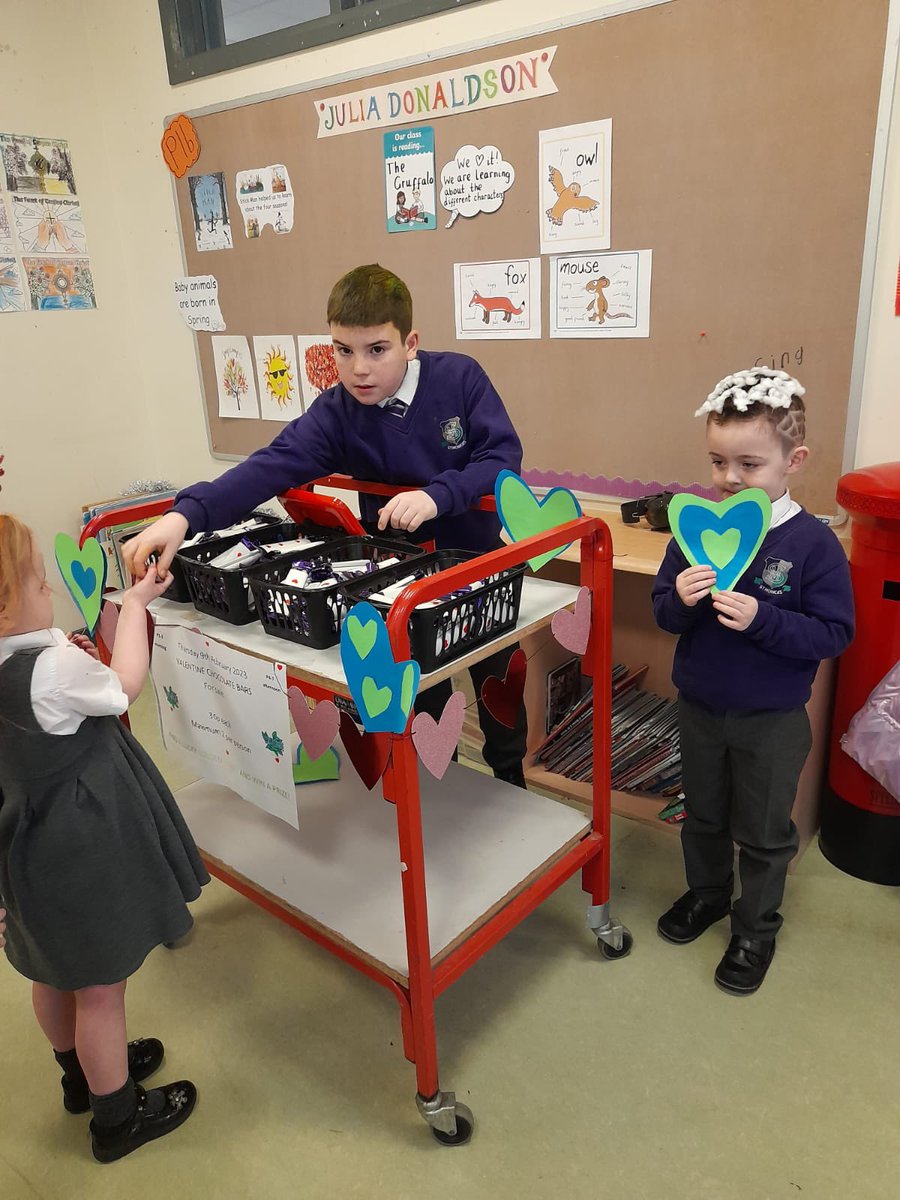 MrStewartStM's tweet photo. Our Fairtrade Valentine’s Day chocolate went down a storm in the @StMonicaMilton infant department this morning 🎫 https://t.co/J4sZXFHmvk