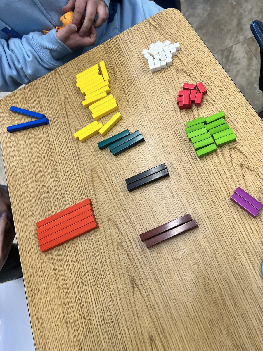 MissJoshi6's tweet photo. Using Fraction Rods to help us understand Equivalent Fractions! They did so well coming up with many fractions using the manipulatives!! @GEDSB #FractionFun #FractionRods #EquivalentFractions https://t.co/CCu7IpUb9w
