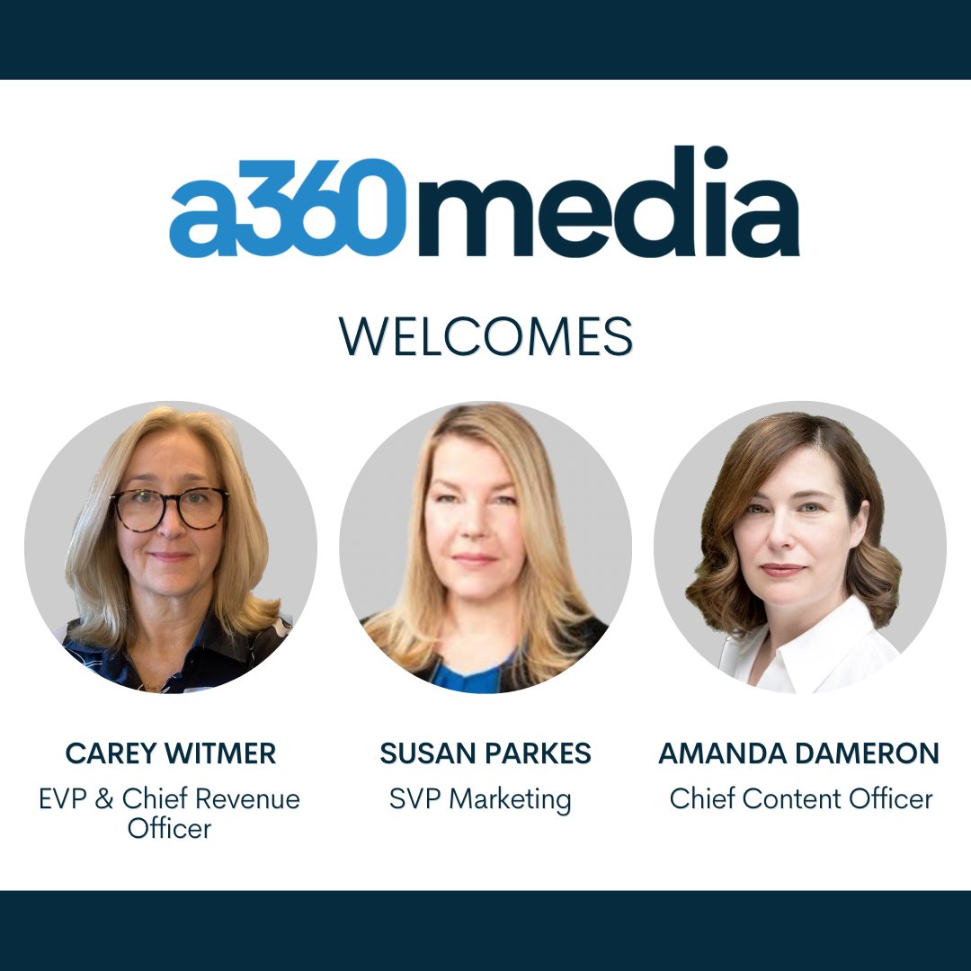 Please join us in welcoming Carey Witmer, Susan Parkes-Cirignano, and Amanda Dameron to the <a href="/a360media/">a360media</a> team! Read the full story here: prn.to/3JVsb0S

#companynews #media #content #integratedmarketing