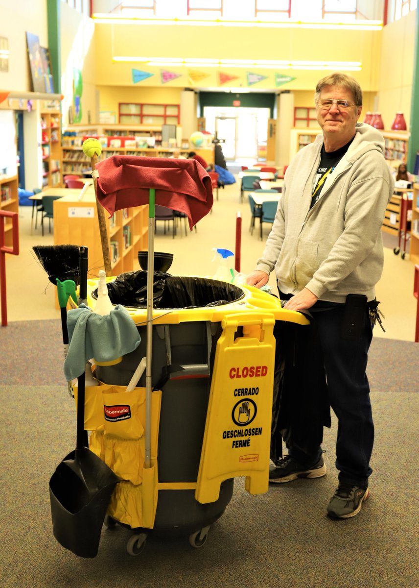 WaterlooSchools's tweet image. It’s our pleasure to introduce Cunningham’s Custodian Skip Abbas, the longest working Waterloo Schools employee with 48 years!  “I’ve been here since day 1 at Cunningham. I think the key to 48 years with the Waterloo Schools is finding something you enjoy.”Skip #Bebold  #48years