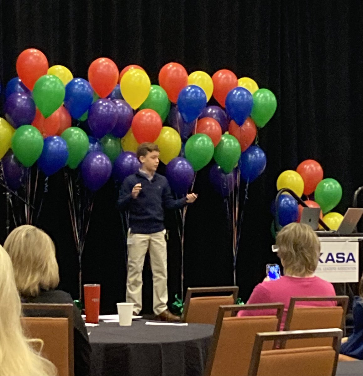 JRAYCCSchools's tweet photo. What a brave 5th grader to get up and speak to a room full of administrators. https://t.co/XbTLw1Gaaf