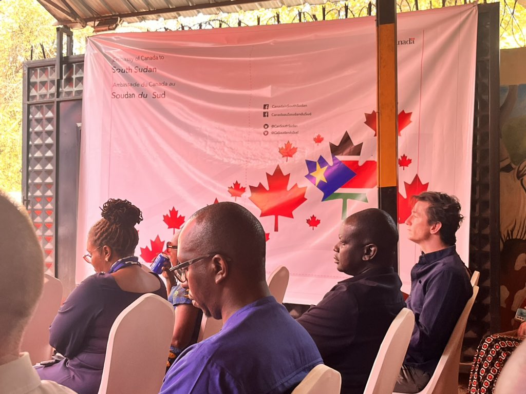 Our Executive Director @denayadennis and @TeddyGrace19 are attending the International Day Against the Use of Child Soldiers happening now at @SceniusHub organized by @CanSouthSudan 
#acttoprotect #PeaceKeeping #VancouverPrinciples #ChildrenNotSoldiers #ChildProtection #SSOT