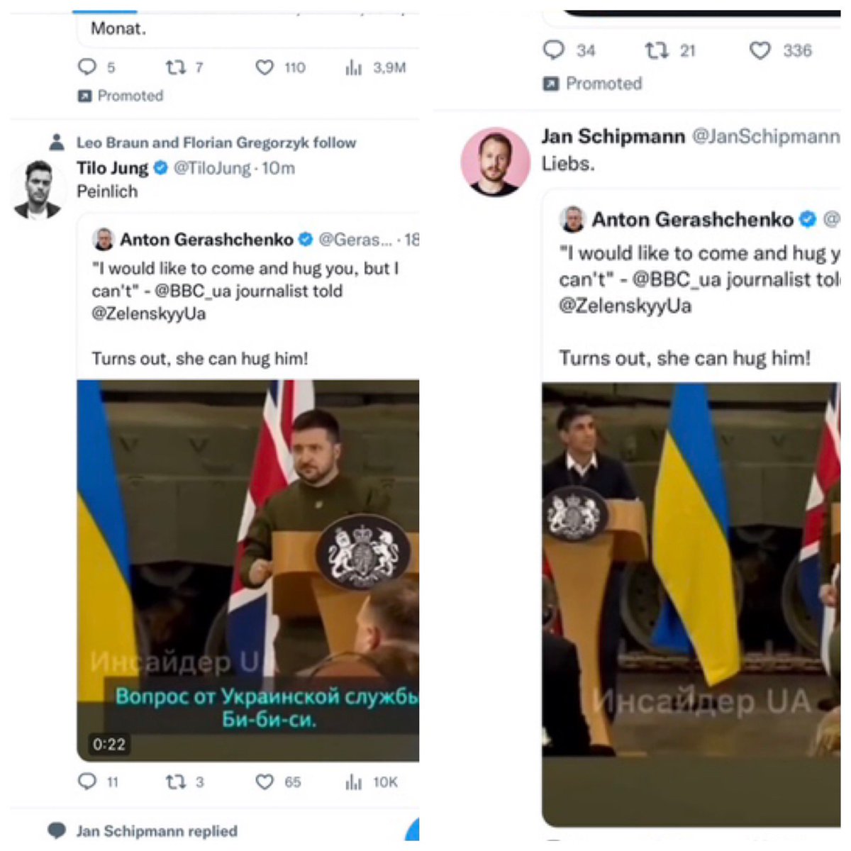 Zwei sehr unterschiedliche Wahrnehmungen. 🙈 #Selenskyj