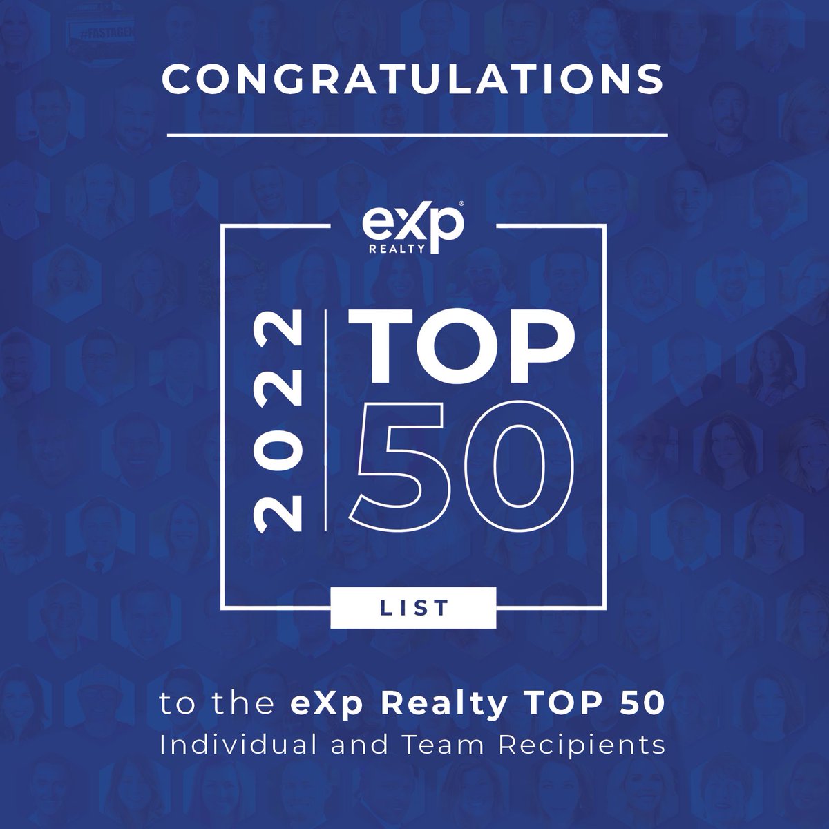 eXpRealty's tweet photo. Congratulations to our top 50 individual agents and teams who made the inaugural eXp Realty Top 50 lists! To see who made the list, visit https://t.co/8wTbPoVzzD.
#eXpProud #ONEeXp #eXpTop50 https://t.co/DteUsmfi1T