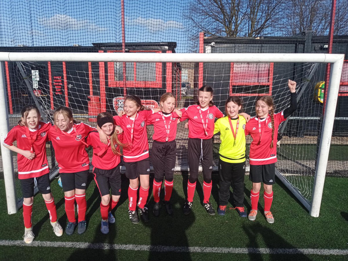 Congratulations to the Girls' football team for their victory in Rotherham Football Finals today. After a nerve jangling penalty shootout in the semi-finals, they won the final confidently. We are super proud of them. @jmatschools @RU_CST