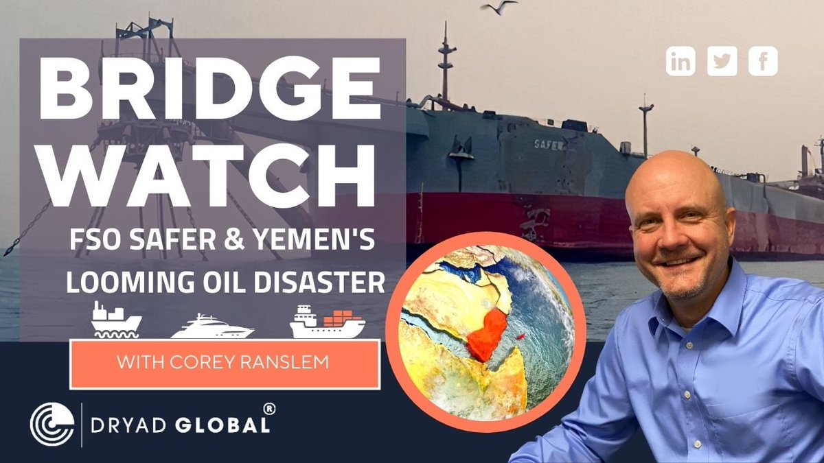 In this week's Bridge Watch, CEO Corey Ranslem discusses the looming environmental and humanitarian threat posed by the #FSOSafer.

Watch now: hubs.la/Q01BLYbK0

#Yemen #Risk