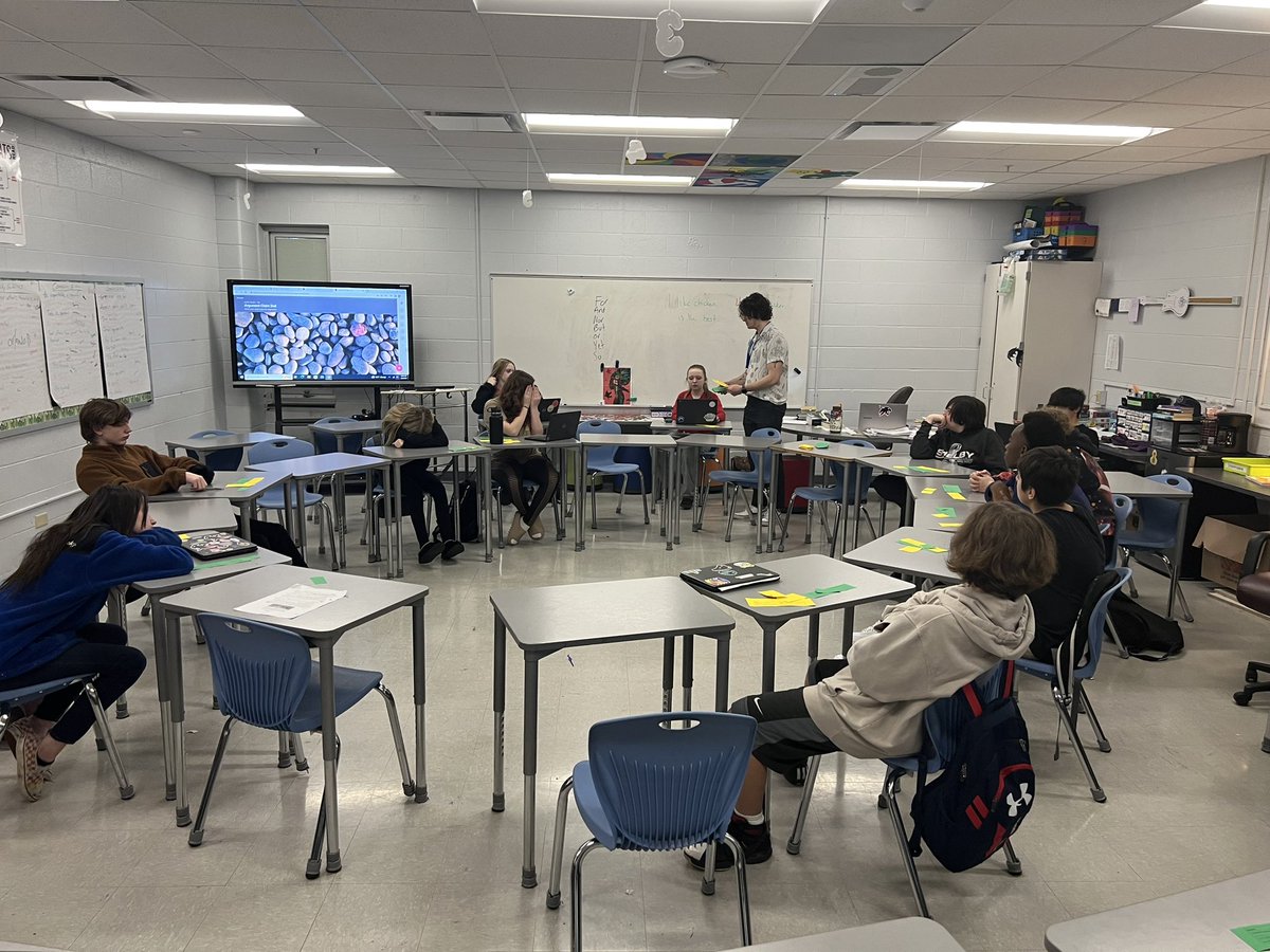 Student discourse drives authentic engagement. Mr. Snyder is embracing a new challenge to add fishbowl discussion protocols to his classroom. #builtdifferent. Yes! <a href="/Jesse_Bacon/">Jesse Bacon, Ed.D.</a> <a href="/BrandyLHoward/">Brandy Howard, Ed.D.</a> <a href="/AdrienneUsher1/">Adrienne Usher, Ed.D.</a> <a href="/bcpsky/">BCPSky</a>