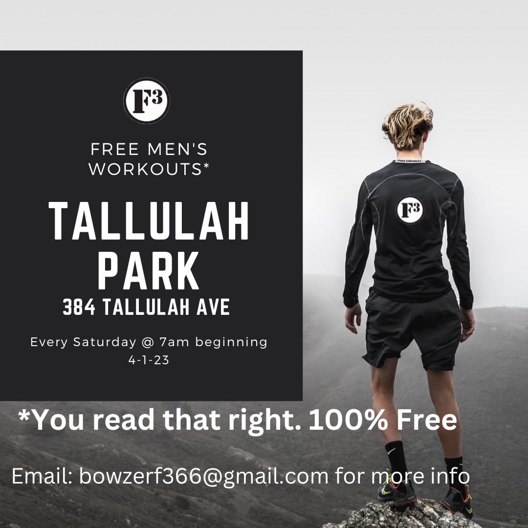 Free Men’s Workouts!
Coming to North Jacksonville!
<a href="/F3Jacksonville/">F3Jacksonville</a> 
<a href="/HistoricSpring/">Historic Springfield</a>