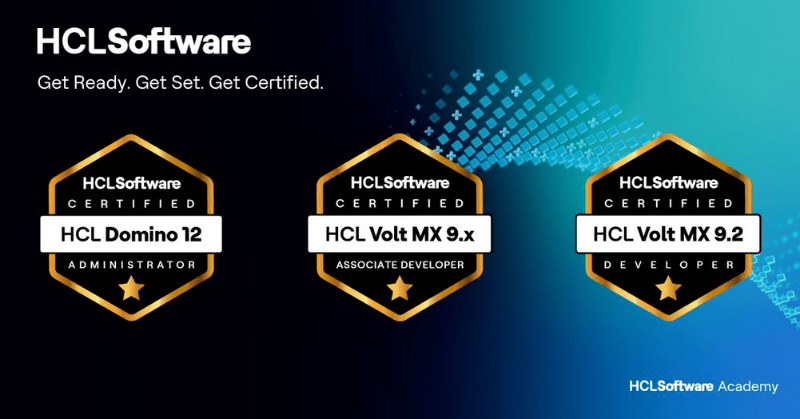 HCLSoftware's tweet photo. #HCLSoftware in partnership with Pearson Vue is excited to announce a new Certification Program.
➡️Get certified, receive digital badge and showcase your HCLSoftware product expertise. https://t.co/YtyEsg8jg5