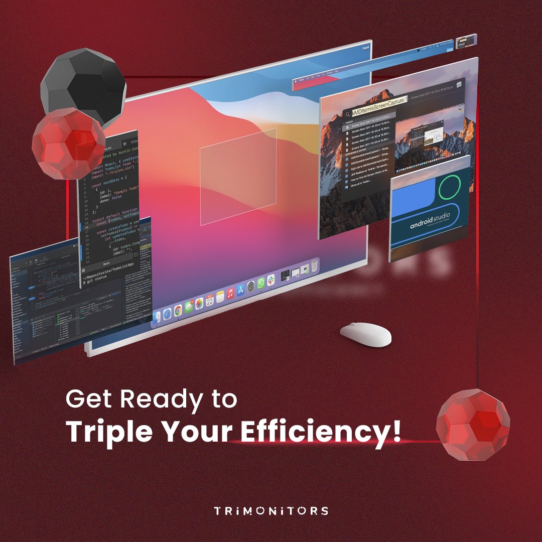 Experience the ultimate in efficiency and multitasking with TriMonitors! 💻🔥

#TripleDisplay #ProductivityBoost #EfficiencyFirst #WorkstationUpgrade #ScreenExtender #LaptopEnhancement #StreamlineYourWorkflow #BoostYourPerformance
#trimonitors