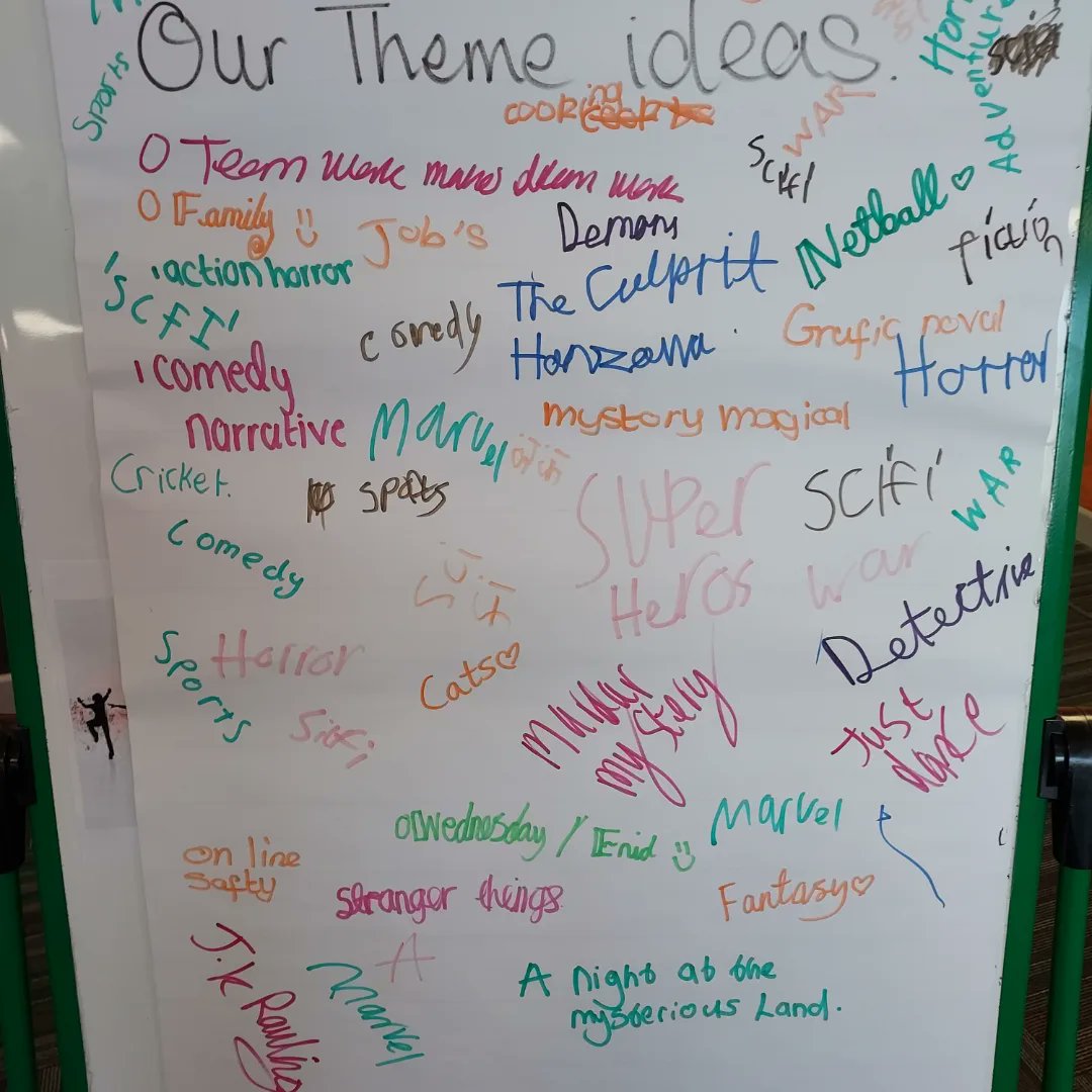 KingswayLibrary's tweet image. An amazing lunchtime with our reading ambassadors. Session 2 of our Young Curators Programme. We looked at what a curator would do and what a curated collection was. They came up with ideas for their own theme ready for starting their book blanket! @realrochdale @RochdaleLibrary